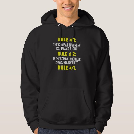 Combat Engineer Rules Combat Engineering Hoodie (Voorkant)