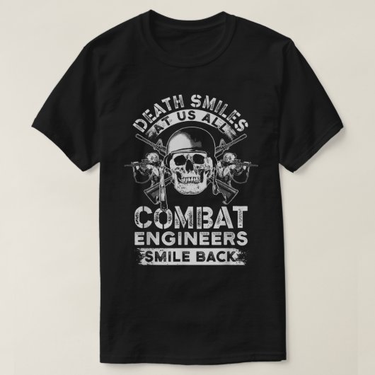 Combat Engineer Smile USA T-shirt (Design voorkant)