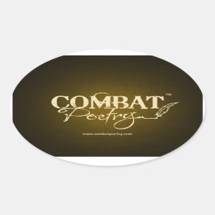 Combat Poetry Ovale Sticker