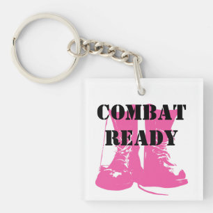 Combat Ready Pink Militaire Boots Sleutelhanger
