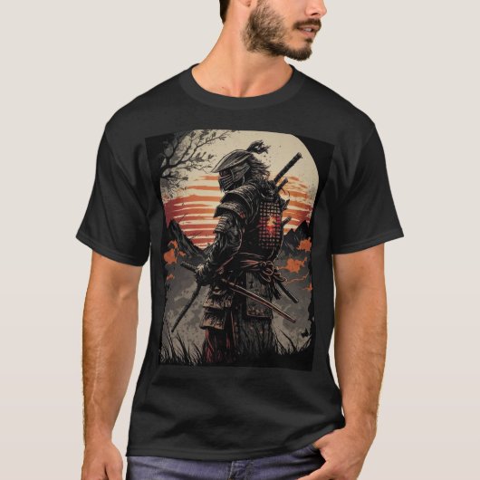 combat t-shirt imprimé samouraï (Devant)
