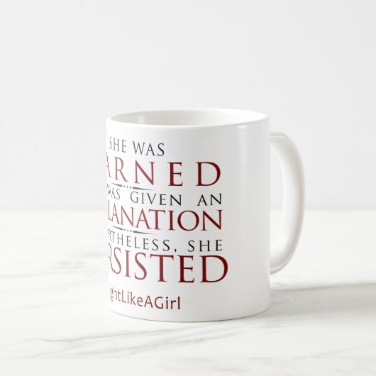 "Combat tasse comme fille" (Devant droit)