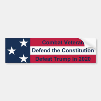 Combat Veteran Defeat Trump 2020 Bumpersticker