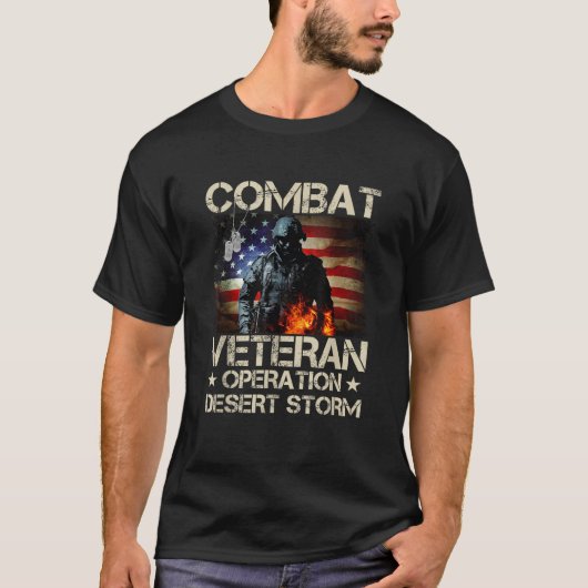 Combat Veteran Operation Desert Storm Soldier T Sh T-shirt (Voorkant)