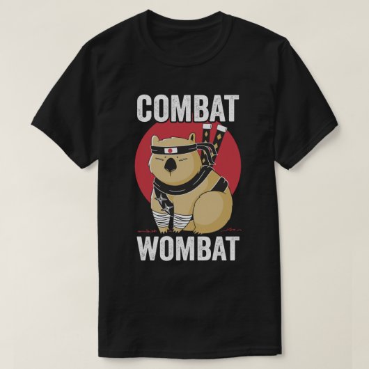 Combat Wombat Funny T-shirt (Design voorkant)