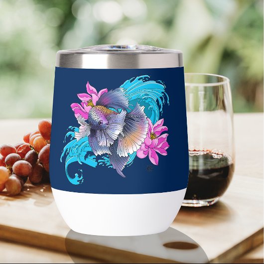 Combattant du Siam Lotus Vagues Bleu