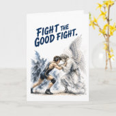 Combattez le bon combat Carte d'anniversaire de ca (Fleur jaune)