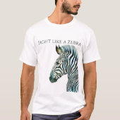 Combattre comme un T-shirt Zebra EDS (Devant)