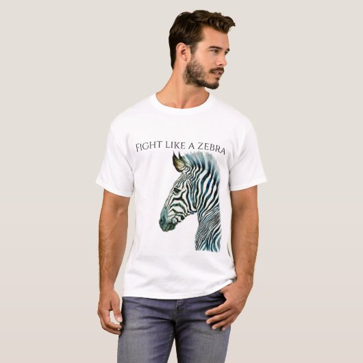 Combattre comme un T-shirt Zebra EDS (Devant entier)