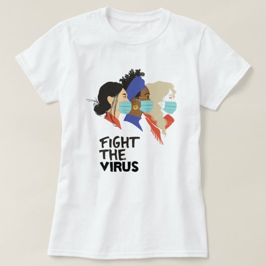 Combattre le T-shirt du virus (Design devant)