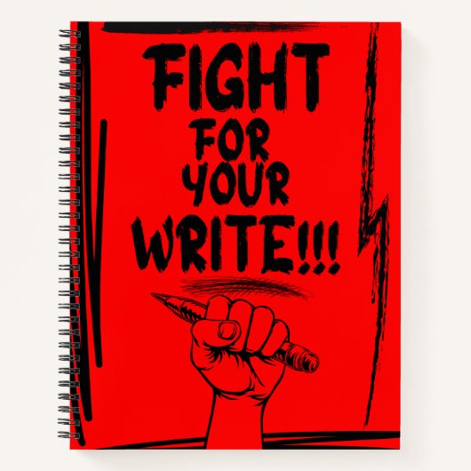 Combattre Pour Votre Écriture carnet Journal Puns (Devant)