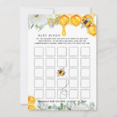 Combe de miel floral | Carte de bingo Baby shower  (Devant)