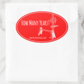"Combien D'Années ?" Sticker ovale MyGrowthRings (Sac)