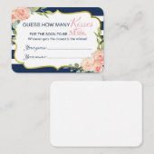 Combien de baisers de la carte de devis (Devant / Derrière)