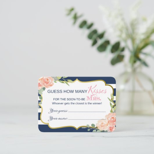 Combien de baisers de la carte de devis (Debout devant)