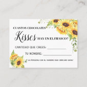 Combien de baisers jeu anglais espagnol carte de d (Dos)