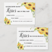 Combien de baisers jeu anglais espagnol carte de d (Devant / Derrière)