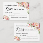 Combien de baisers jeu anglais espagnol carte de d (Devant / Derrière)