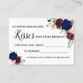 Combien de baisers jeu anglais espagnol carte de d (Dos)