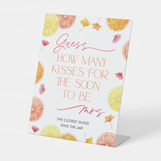 Combien de baisers Panneau de jeu de Baby Shower C (Recto)