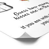 Combien de baisers ? Poster du jeu de fleurs (Coin)