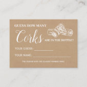 Combien de bouchons anglais espagnol carte de jeu  (Devant)