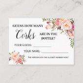 Combien de bouchons jeu anglais espagnol carte de  (Devant)