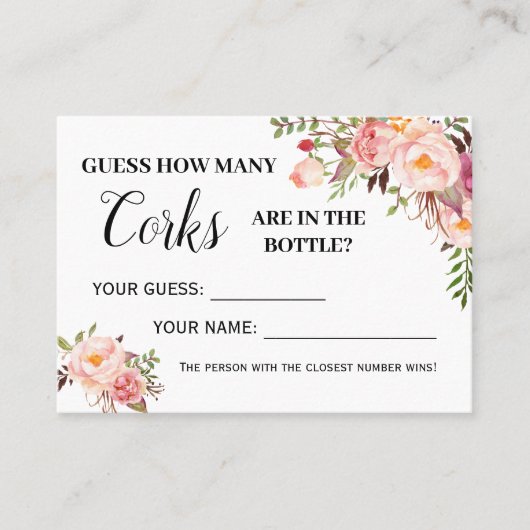 Combien de bouchons jeu anglais espagnol carte de (Devant)