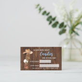 Combien de Candies AA Cowboy Baby shower Carte de  (Debout devant)