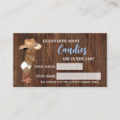 Combien de Candies AA Cowboy Baby shower Carte de  (Devant)
