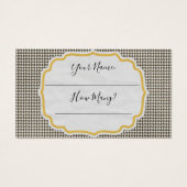 Combien de cartes d'entrée de baisers -Noir et bla (Devant)