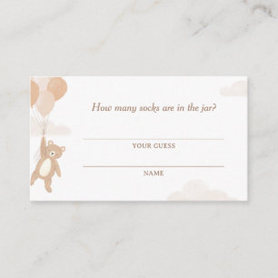 Combien de Chaussettes Baby shower d'ours de carte