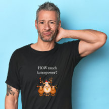 Combien de chevaux moto tshirt de Noël