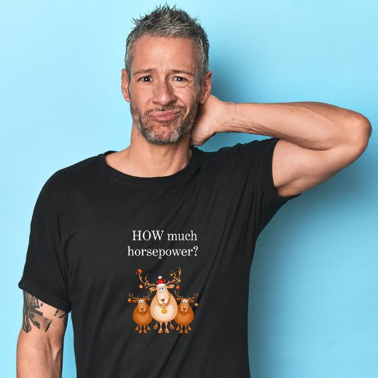 Combien de chevaux moto tshirt de Noël