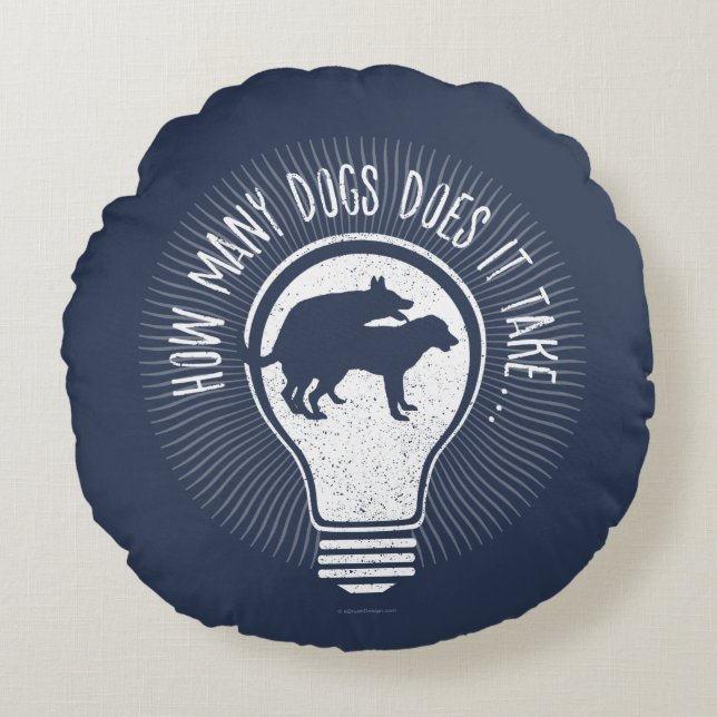 Combien De Chiens Cela Prend-Il ? Coussins rond (Devant)