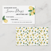 Combien de citron goutte Fête des mariées carte de (Devant / Derrière)