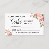 Combien de Corks Fête des mariées Carte de jeu (Devant)