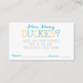 Combien de Duckks Party Jeu Guess Cartes (Devant)