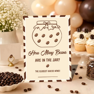 Combien de grains de café Carte de jeu Baby Shower