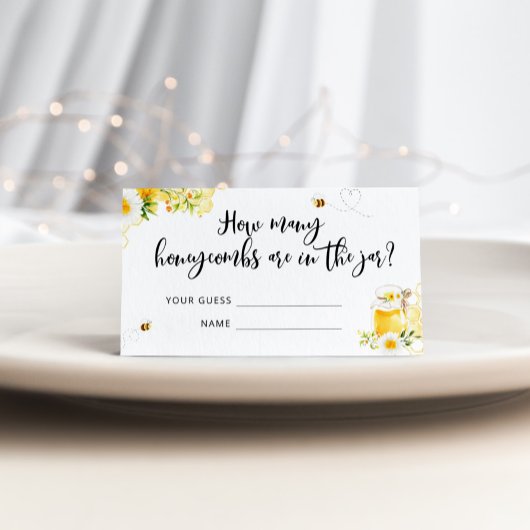 Combien de honeycombes carte de jeu baby shower