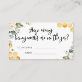 Combien de nids d'abeilles carte de jeu pour baby  (Devant)