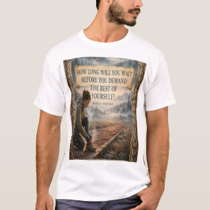 Combien de temps attendrez-vous — T-shirt Epictetu
