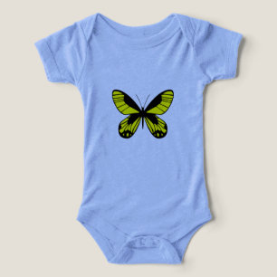 Combinaison bébé papillon jaune bleu clair Nature