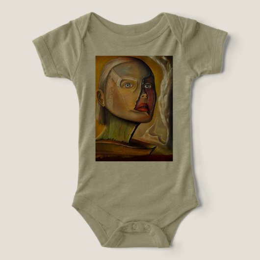 Combinaison bébé tri-mélange imprimée une pièce (Design Recto)