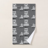 Combinaison gris noir Abri exotique (Serviette à main)