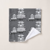 Combinaison gris noir Abri exotique (Gant de toilette)
