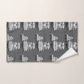 Combinaison gris noir Abri exotique (Serviette à main)