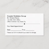 Combinaison simple de carte de rendez-vous Médical (Devant)