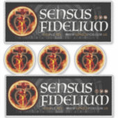 Combinatie Katholieke Jezus Crucifix Heilige Driev Sticker (Voorkant)