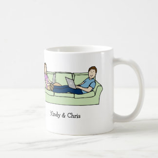 Combinatie op laptops - mok op maat van cartoon